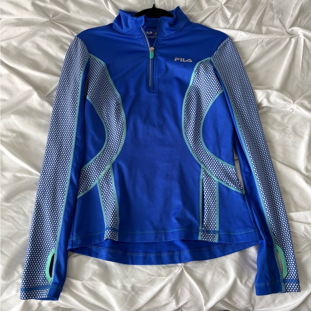 Fila Royal Blue Running Top with Zip